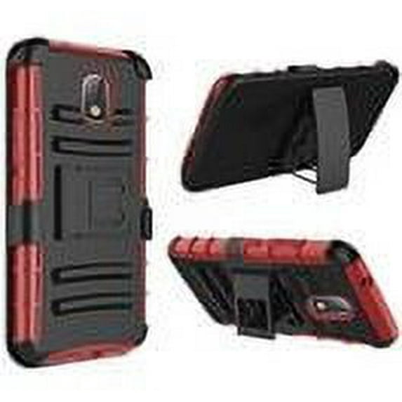 GSA Hybrid Red Holster For Samsung Galaxy J7(2018), J737 Black Red