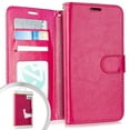 thumbnail image 1 of GSA Leather Flip Wallet Case for Samsung Galaxy A21 - Hot Pink, 1 of 1