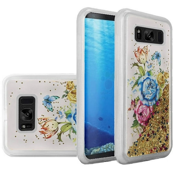 GSA Liquid Glitter Colorful Flower Candy Case For Samsung Galaxy S8 G950