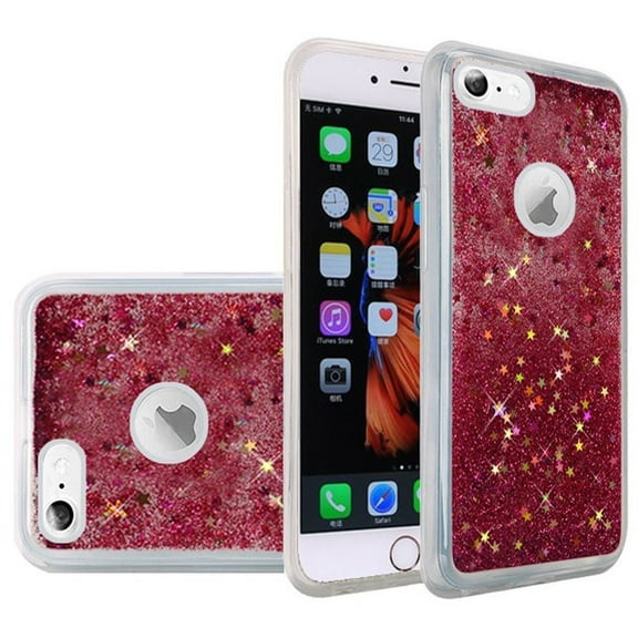 GSA Liquid Glitter Hybrid Case For iPhone 6 Plus & 6S Plus (5.5") - Hot Pink