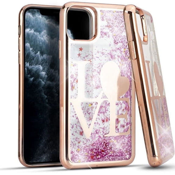 GSA Liquid Glitter LOVE Candy Case For iPhone 11 Pro Max (6.5") - Rose Gold