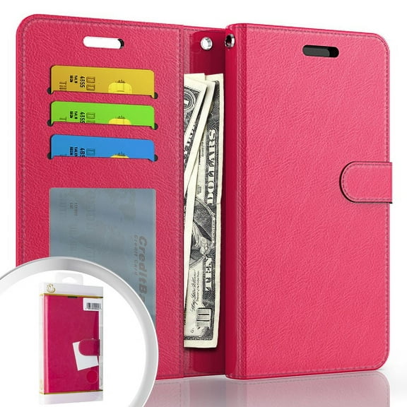 GSA Lux Flip Wallet Case for Samsung Galaxy S21 PLUS (6.7") Hot Pink