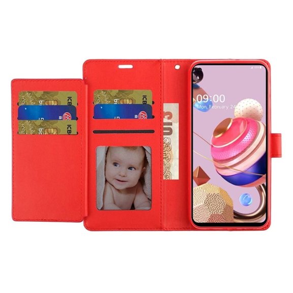 GSA Lux Leather Flip Wallet Case for LG Aristo 5, Phoenix 5 - Red