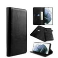 thumbnail image 1 of GSA Luxury Leather Gentleman Folio Wallet Case for Samsung Galaxy S22 Plus - Black, 1 of 7