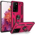 thumbnail image 1 of GSA Magnetic Ring Kickstand Hybrid Case for Samsung Galaxy S21 Ultra (7.1") Hot Pink, 1 of 5