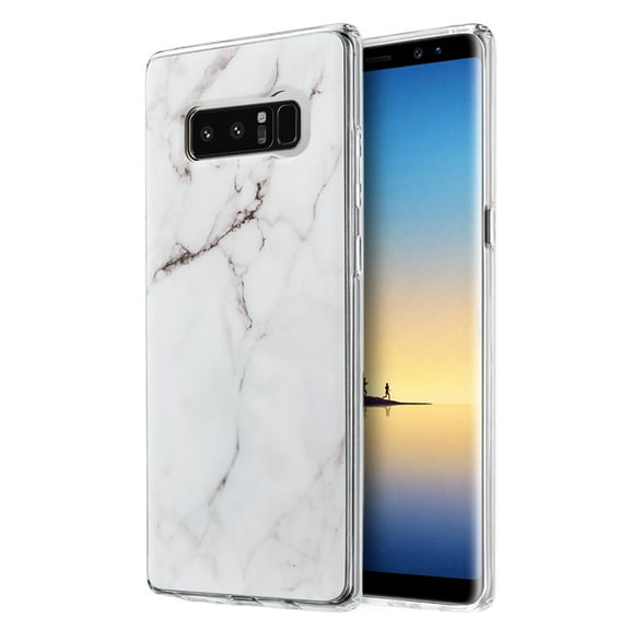 GSA Marble TPU Soft Rubber Protective Case For Samsung Galaxy Note 8 White