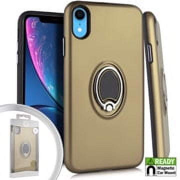 GSA Metallic Hybrid Case Ring Stand for Apple iPhone XR (6.1") - Gold