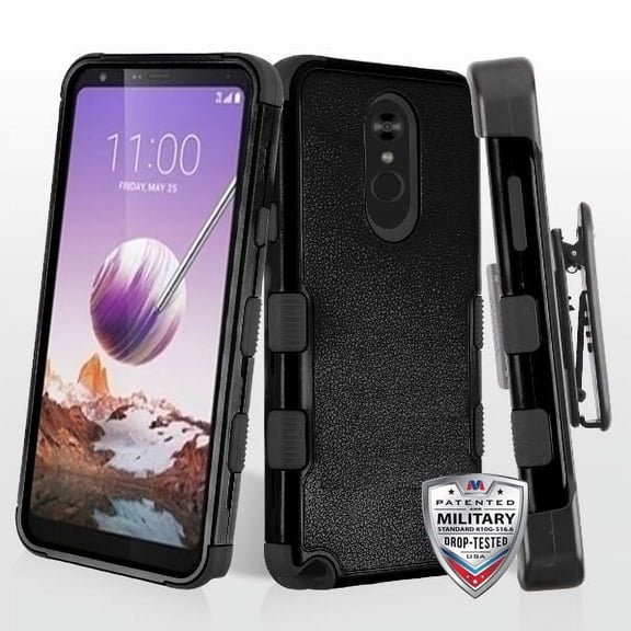 GSA Natural TUFF Military-Grade Holster Hybrid Case For LG Stylo 5 - Black