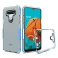 thumbnail image 1 of GSA Premium Side Spine Bumper Case for LG K51 - Clear/Light Blue, 1 of 3