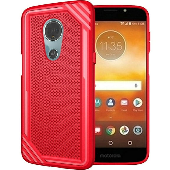 GSA Premium Thick Line TPU Case for Motorola Moto E5 Supra E5 Plus Red