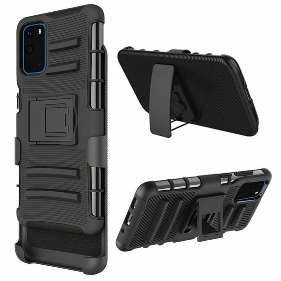 GSA Rubberized Holster Case Kickstand for Samsung S20 (6.2") Black
