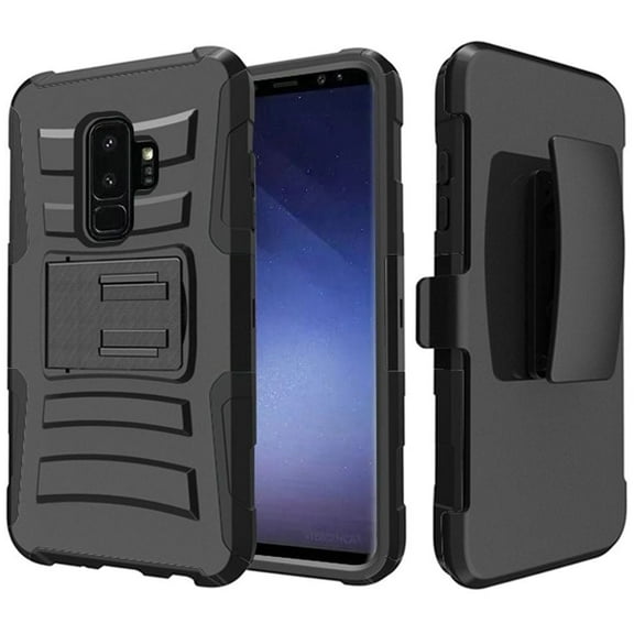 GSA Rubberized Holster Case w/Kickstand for Samsung S9 Plus - Black