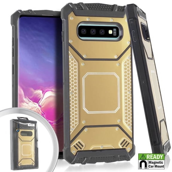 GSA Screw Metal Jacket Case for Samsung Galaxy S10 Plus (6.4") - Gold