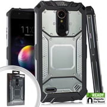 GSA Screw Metal Jacket Grey/Black Case for LG K30,K10 2018, LG Phoenix Plus, Harmoney 2, LG Premier Pro