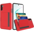 thumbnail image 1 of GSA Shockproof Case Credit Card Holder for Samsung Galaxy Note 10 (6.3") Red, 1 of 6