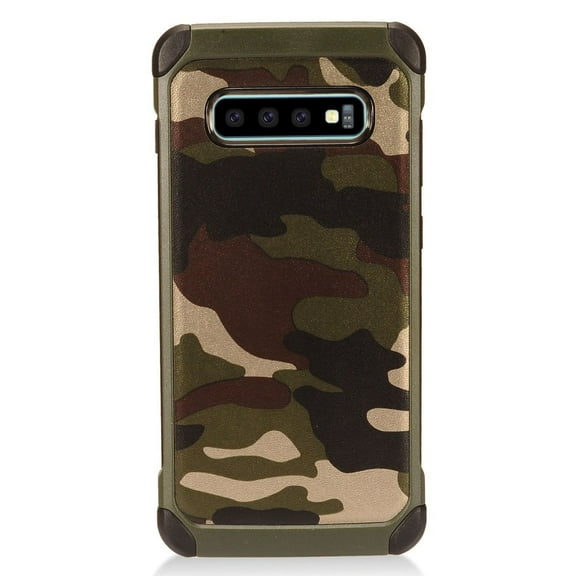 GSA Shockproof Hybrid Case for Samsung Galaxy S10 Plus (6.4") - Green Camo