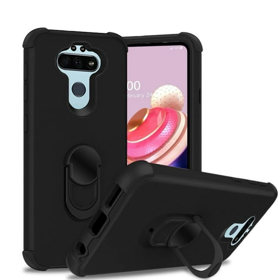 GSA Sleek Hybrid Case w/Ring Stand for LG Aristo 5 - Black