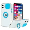 thumbnail image 1 of GSA Slick Camera Cover Case w/Ring for iPhone 13Pro 6.1" - Clear/Turquoise, 1 of 6
