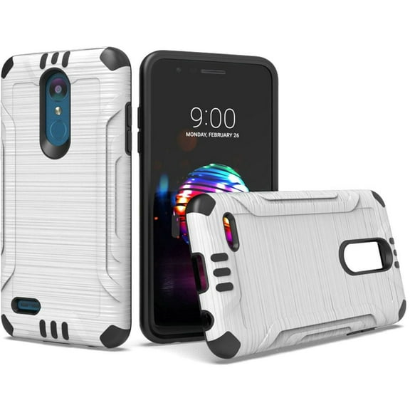 GSA Slim Armor Brushed Hybrid White Case for LG K30 K10 2018 Harmony 2