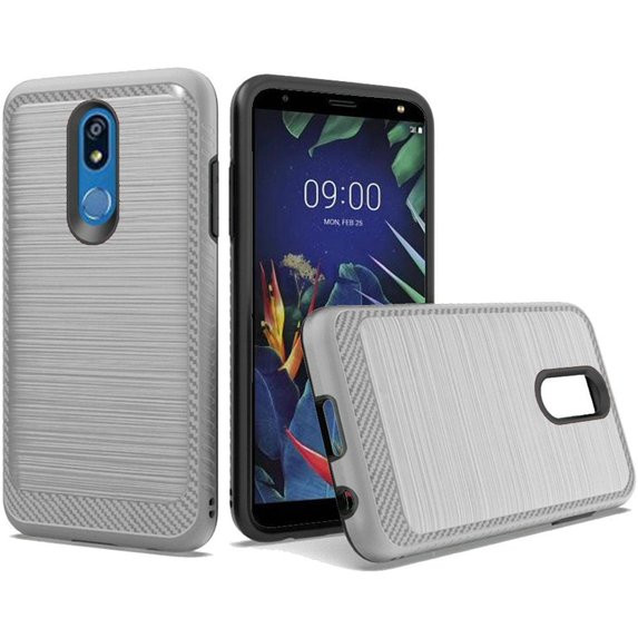 GSA Slim Brushed Case w/Edge Design for LG K40, Harmony3 - Silver