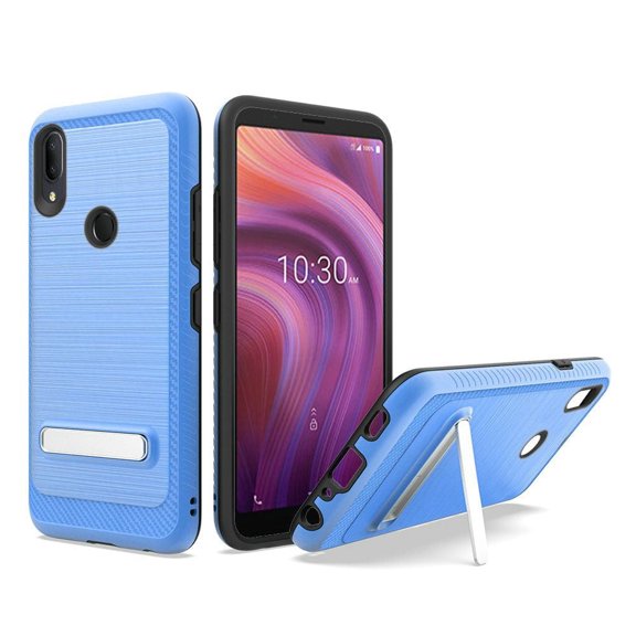 GSA Slim Brushed Case w/Kickstand for Alcatel 3V (2019) - Blue