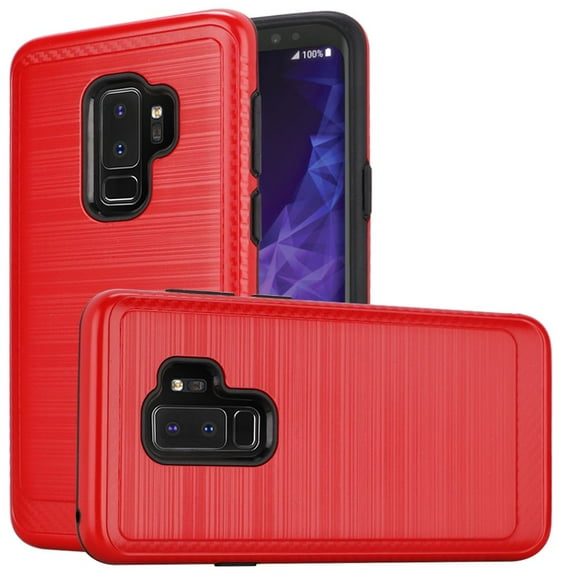 GSA Slim Brushed Edge Design Case for Samsung Galaxy S9 Plus - Red