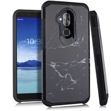 GSA Slim Case 2 Layers Marble Case For Alcatel 7 Folio Black