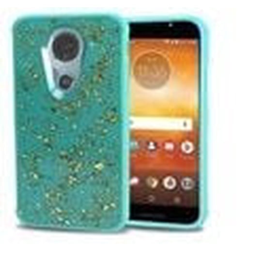GSA Slim Hybrid Glitter Case for Motorola Moto E5 Supra E5 Plus Xt1924 - Teal