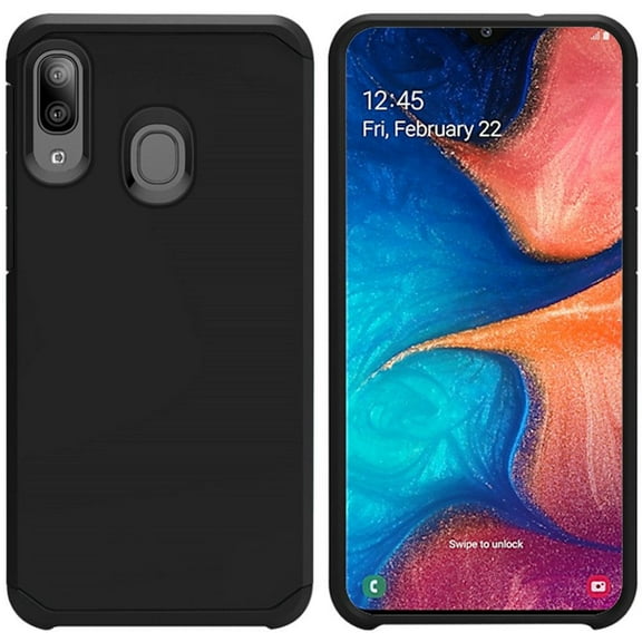 GSA Slim Rubberized Hybrid Case for Samsung Galaxy A20/A50 - Black