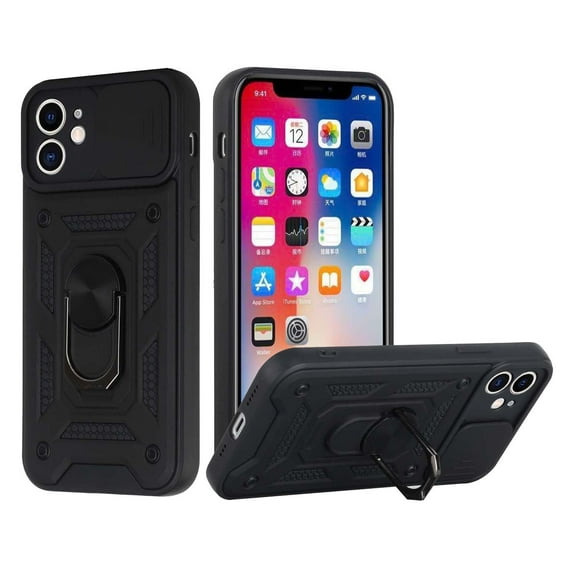 GSA Slim Shockproof Case w/Camera Cover for iPhone 13 Pro (6.1") - Black