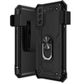 thumbnail image 1 of GSA Slim Shockproof Holster Case for Samsung S22 - Black, 1 of 6