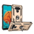 thumbnail image 1 of GSA Slim Shockproof Hybrid Case w/Ring Stand for LG K51 - Gold/Black, 1 of 6