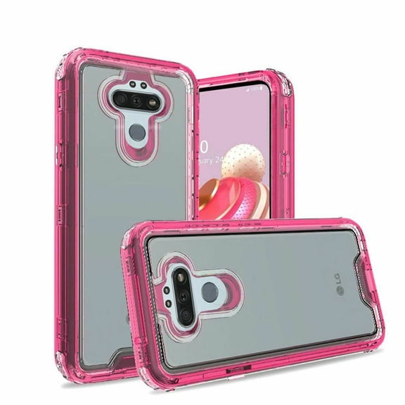 GSA Snap-On 3-in-1 Bumper Case for LG Aristo 5 - Clear/Hot Pink