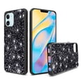 thumbnail image 1 of GSA Sparkle Glitter Bling Hybrid Case For iPhone 12 Mini (5.4") Black, 1 of 1
