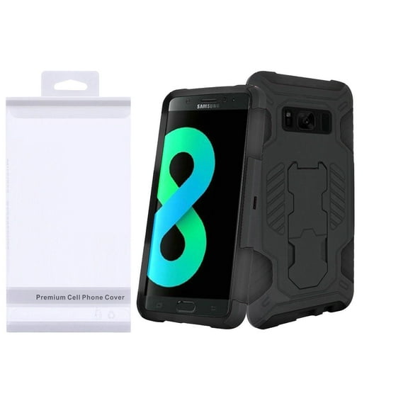 GSA Supercoil Hybrid Kickstand Case For Samsung Galaxy S8 Plus - Black