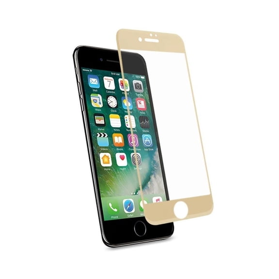GSA Tempered Glass Gold Border For iPhone 8 Plus, 7 Plus,6 Plus,6S Plus