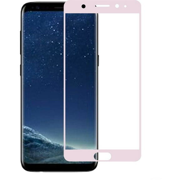 GSA Tempered Glass Screen Protector Rose Gold Border For Samsung Galaxy S 8