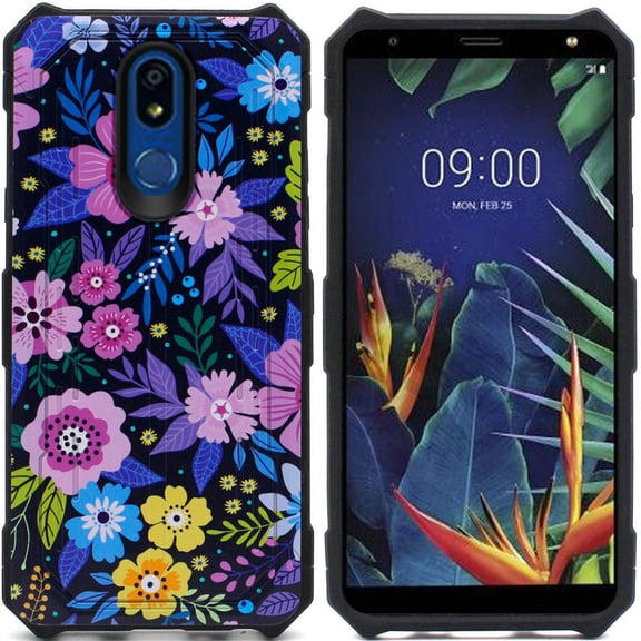 GSA Tough Cosmic Hybrid Case for LG K40, Harmony 3 Elegant Flower