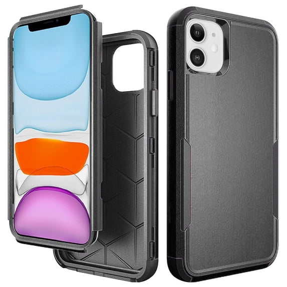 GSA Tough Shockproof Hybrid Case For iPhone 11 (6.1") - Black
