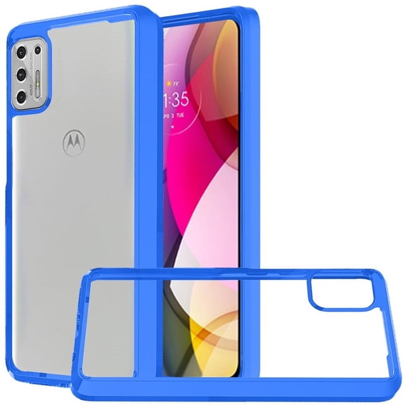 GSA Transparent Bumper Case for Motorola Moto G Stylus 2021, XT2115 - Clear/Blue