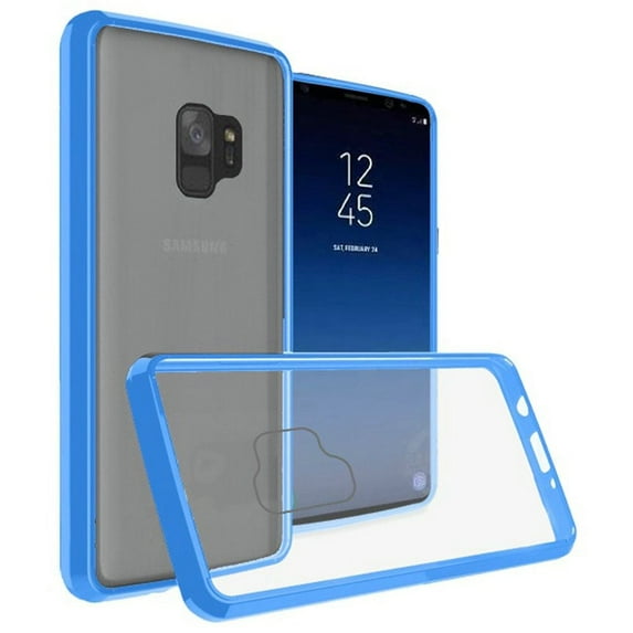 GSA Transparent Bumper Case for Samsung Galaxy S9 Clear/Blue