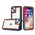 thumbnail image 1 of GSA Transparent Shockproof Bumper 3in1 Case For iPhone 13 Pro (6.1") Clear PC Blue TPU Orange, 1 of 5