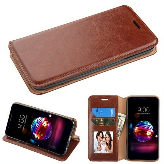 GSA Wallet My Jacket Flip Case For LG K10 2018, K30, Harmony 2 Brown