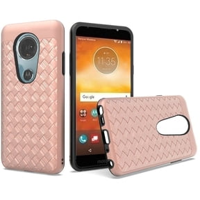GSA Woven Textured Dual Layer Case for Motorola Moto E5 Plus E5 Supra Rose Gold XT1924