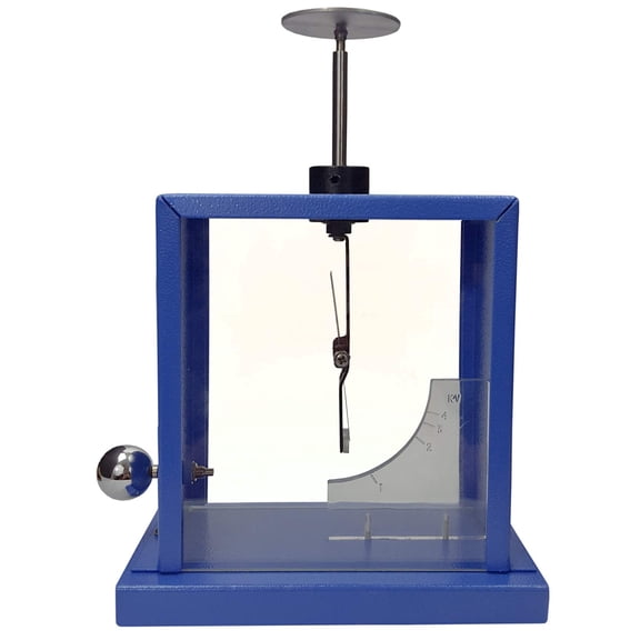 Electroscope with Metal Case and Indicator Gauge and Large Viewing Window