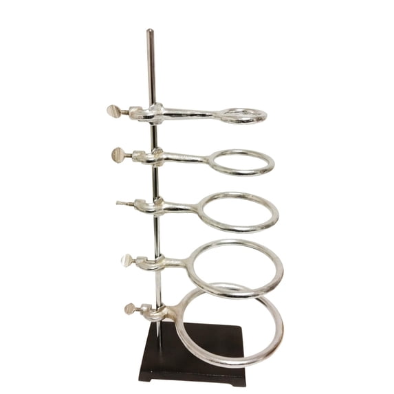 Support Stand with Stamped Steel Base and Five Support Rings by Go Science Crazy