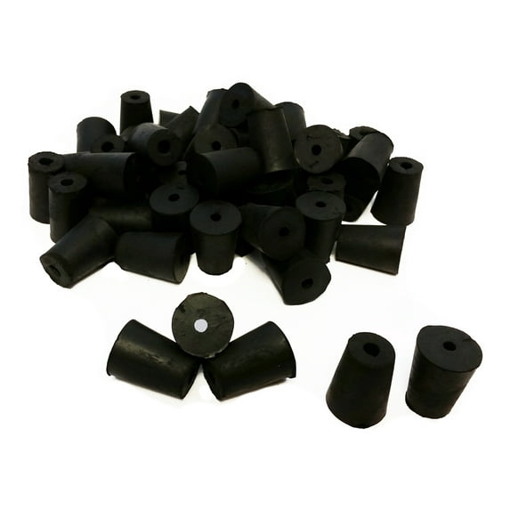 GSC International RS-1-1 Rubber Stoppers, Size 1, 1-Hole. Pack of 1-Pound.