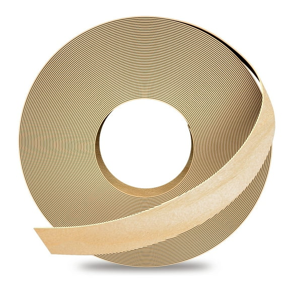 GSCIT Club Birch Edge Banding, 3/4 inch x 25ft roll of Veneer Edge Banding -Pre-glued Flexible, Real Wood Tape Banding for Cabinet Repair Furniture Restoration