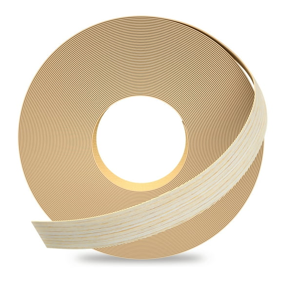 GSCIT Club Oak Edge Banding, 3/4 inch x 50ft roll of White Veneer Edge Banding -Pre-glued Flexible, Real Wood Tape Banding for Cabinet Repair Furniture Restoration