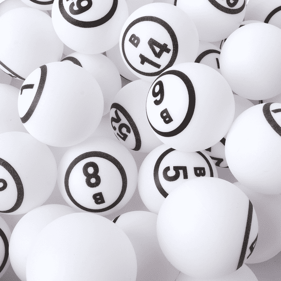 GSE 1.5" Replacement Bingo Balls of Ping Pong Size for Large Bingo Cage. Bingo Calling Balls for Parties, Prize Raffles, Family Game Nights